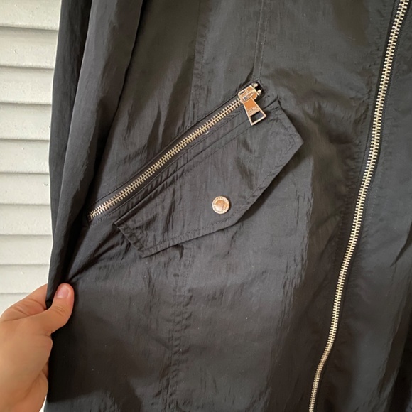 KARL LAGERFELD PARIS BLACK PARKA JACKET WITH HOODIE AUTHENTIC LARGE - Picture 2 of 14